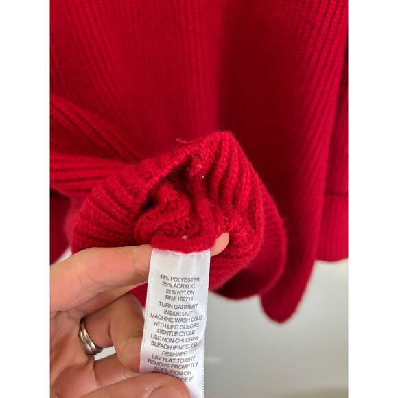 Liz Claiborne Women's Rumba Red Mock Neck Sweater - XL NWT - Picture 8 of 9